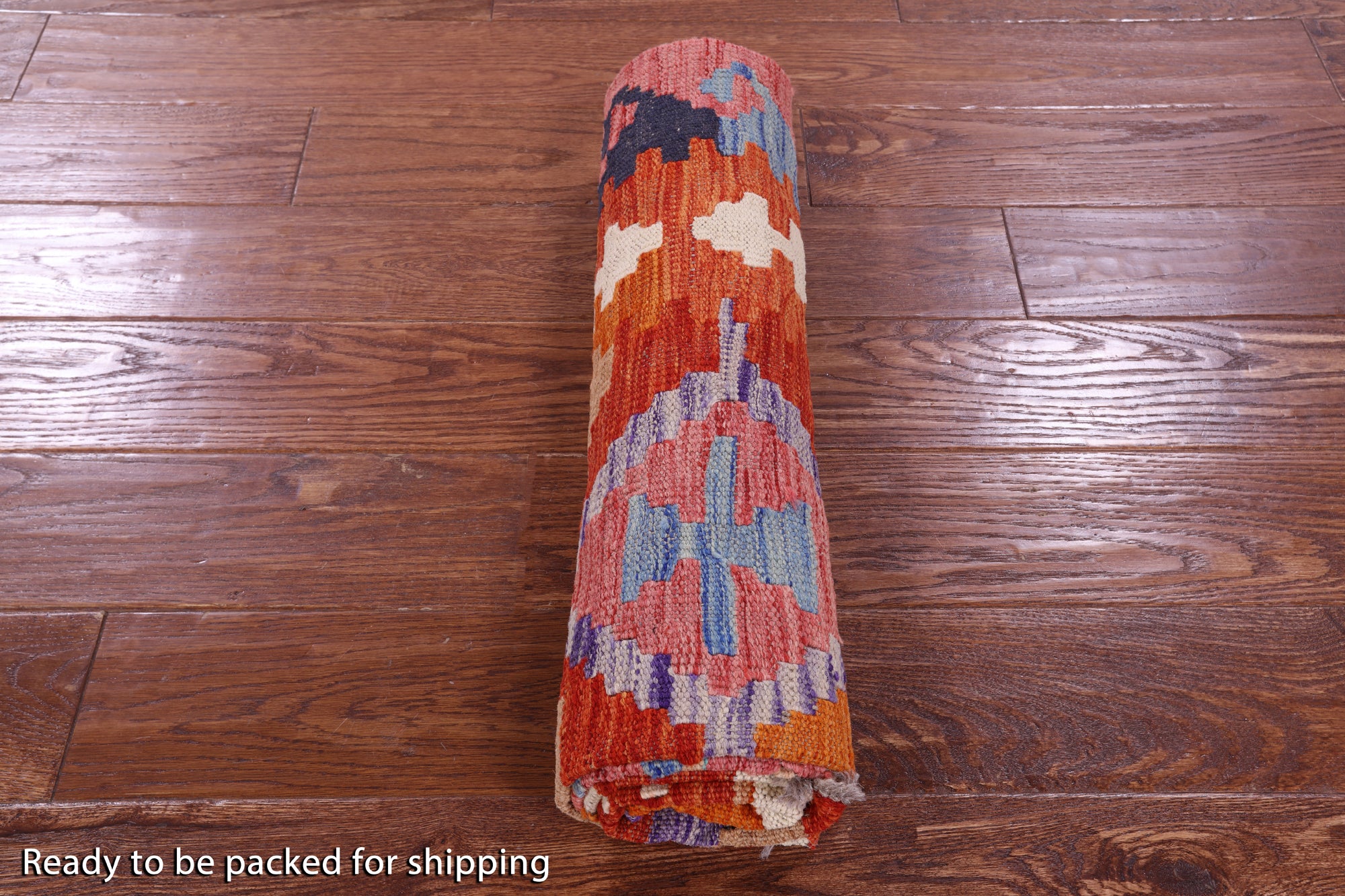 Reversible Kilim Flat Weave Wool On Wool Rug - 3' 10" X 5' 5" - Golden Nile