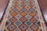 Reversible Kilim Flat Weave Wool On Wool Rug - 4' 1" X 5' 10" - Golden Nile