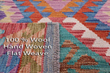 Reversible Kilim Flat Weave Wool On Wool Rug - 3' 3" X 4' 11" - Golden Nile