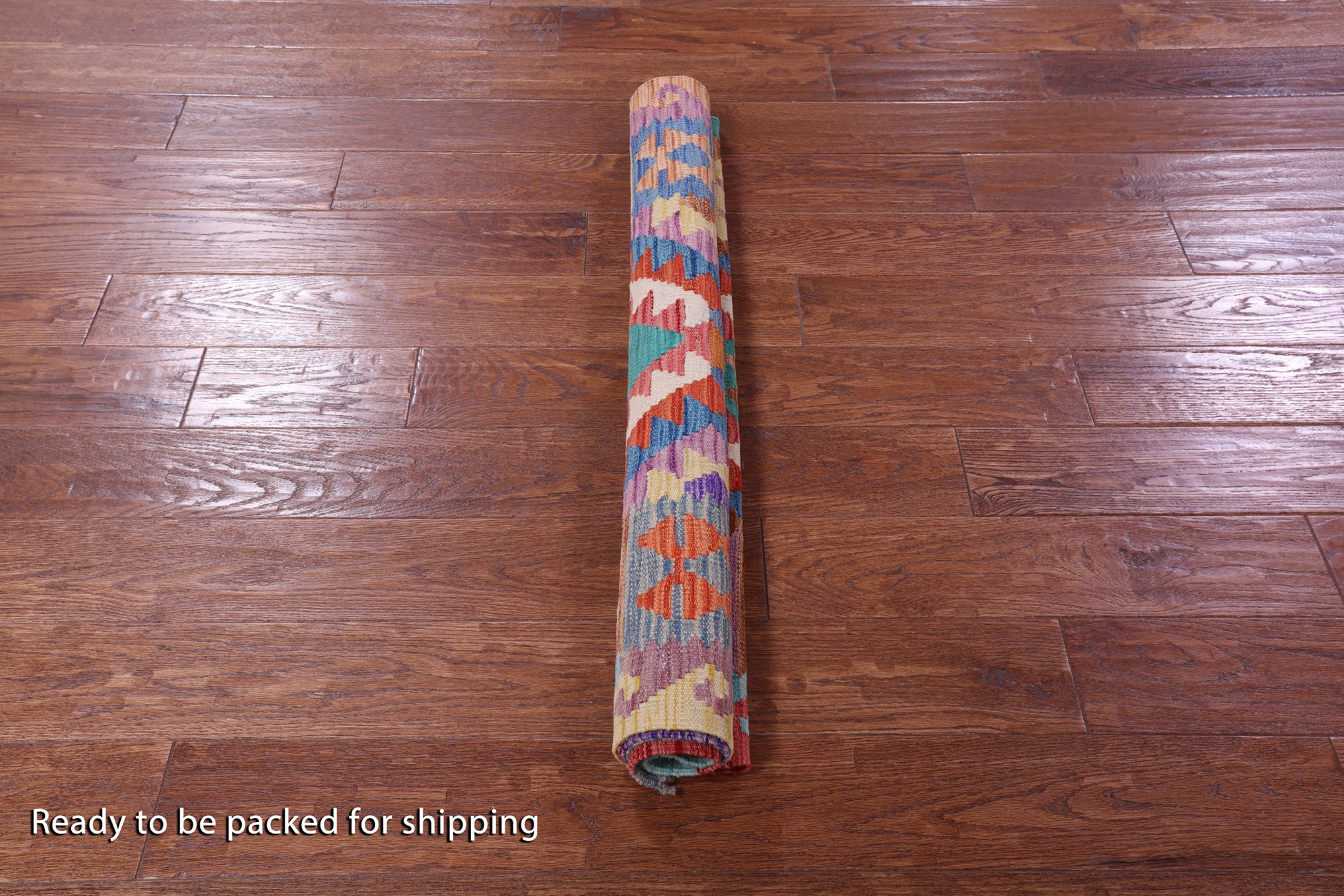 Reversible Kilim Flat Weave Wool On Wool Rug - 3' 3" X 4' 11" - Golden Nile