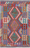 Reversible Kilim Flat Weave Wool On Wool Rug - 3' 3" X 4' 11" - Golden Nile