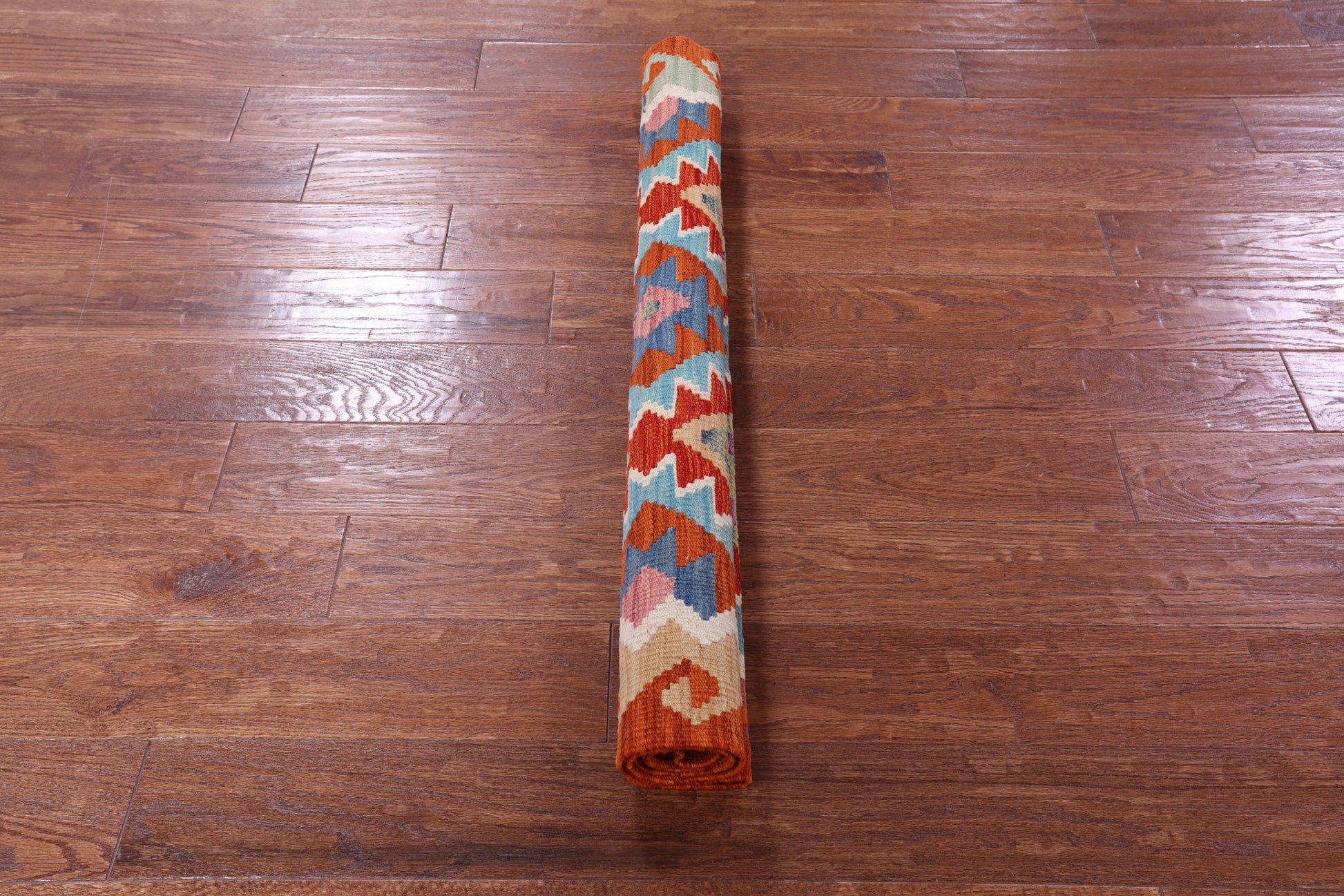 Reversible Kilim Flat Weave Wool On Wool Rug - 3' 5" X 5' 4" - Golden Nile