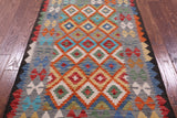 Reversible Kilim Flat Weave Wool On Wool Rug - 3' 5" X 5' 1" - Golden Nile
