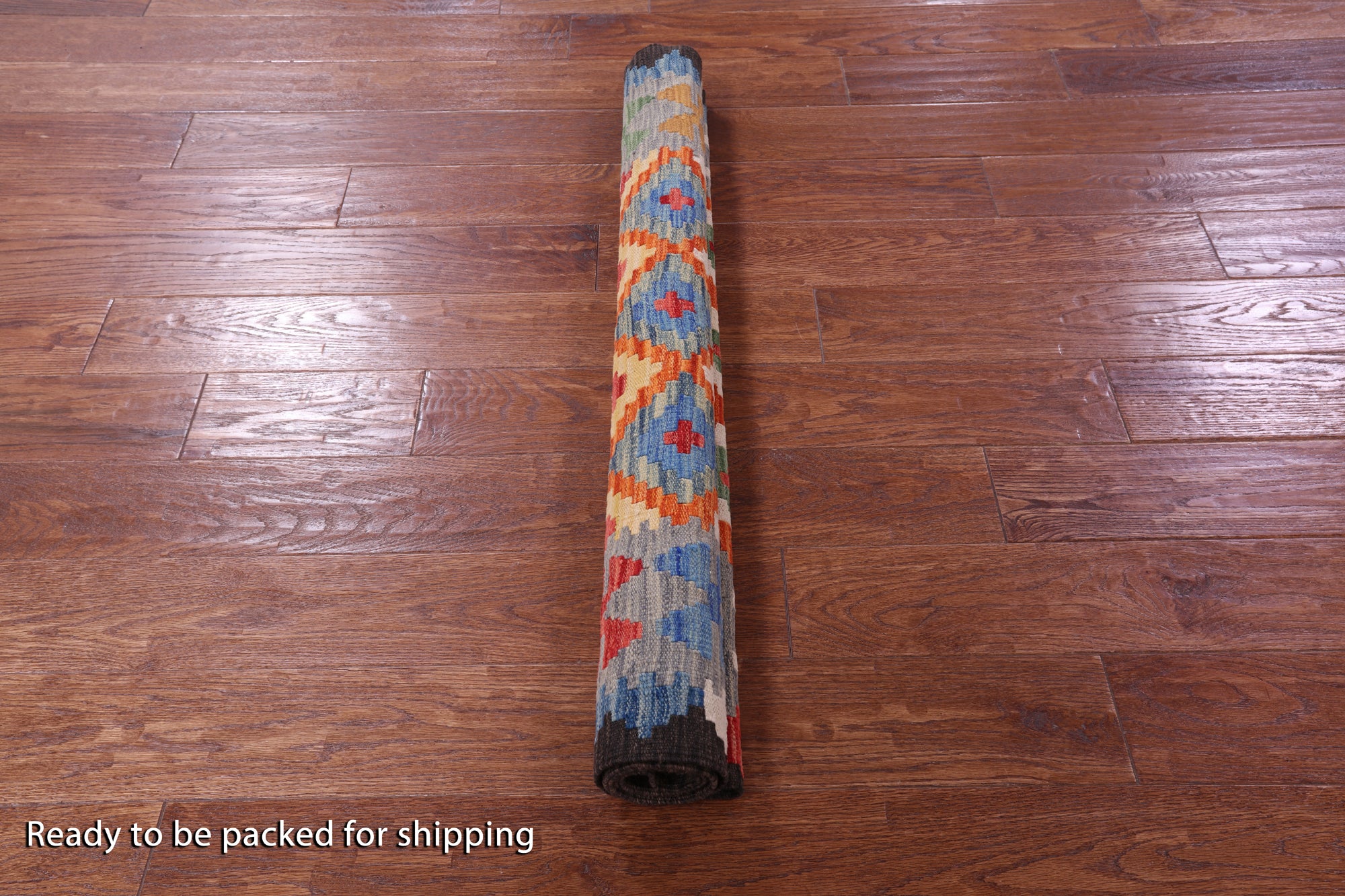 Reversible Kilim Flat Weave Wool On Wool Rug - 3' 5" X 5' 1" - Golden Nile