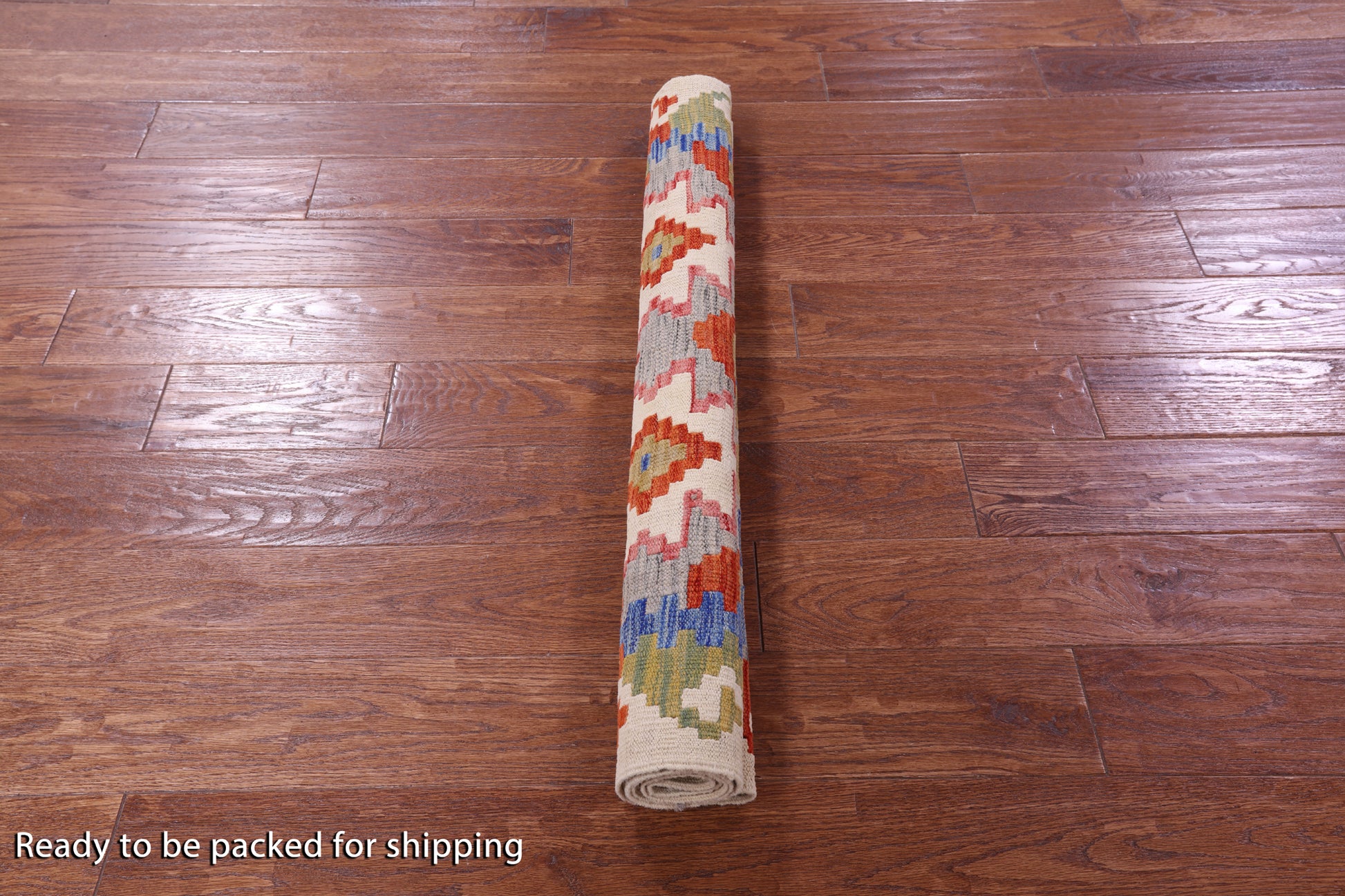 Reversible Kilim Flat Weave Wool On Wool Rug - 3' 2" X 4' 9" - Golden Nile