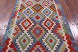 Reversible Kilim Flat Weave Wool On Wool Rug - 3' 5" X 5' 0" - Golden Nile