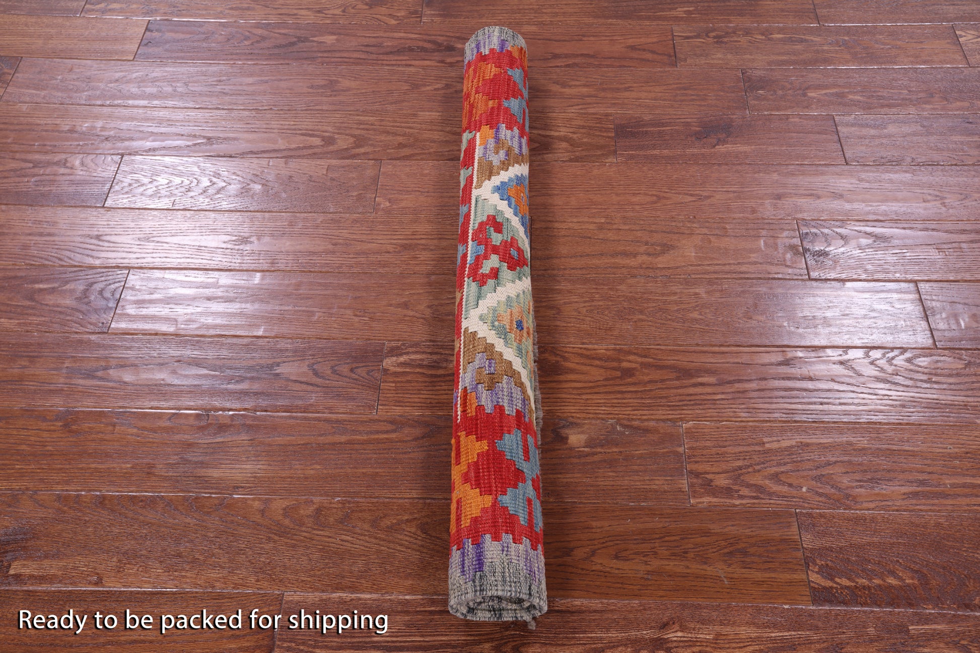 Reversible Kilim Flat Weave Wool On Wool Rug - 3' 4" X 4' 9" - Golden Nile