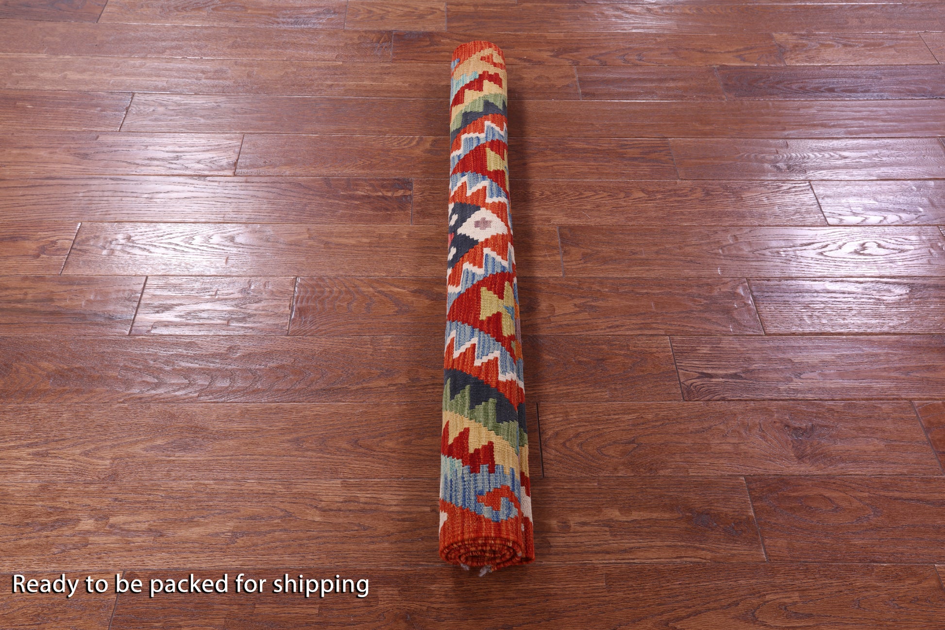 Reversible Kilim Flat Weave Wool On Wool Rug - 3' 7" X 5' 2" - Golden Nile
