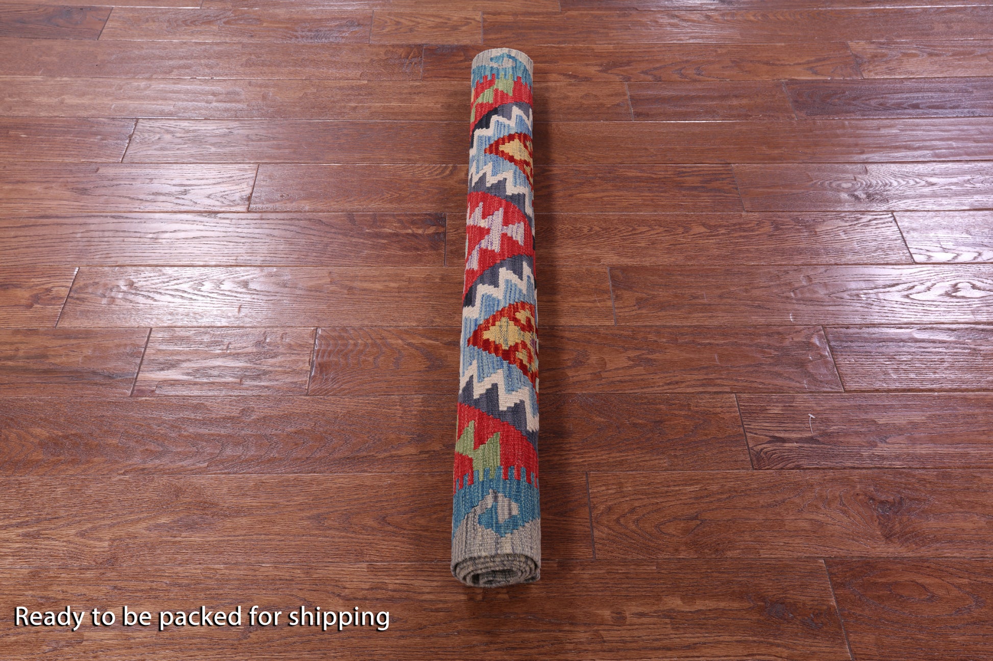Reversible Kilim Flat Weave Wool On Wool Rug - 3' 5" X 5' 1" - Golden Nile