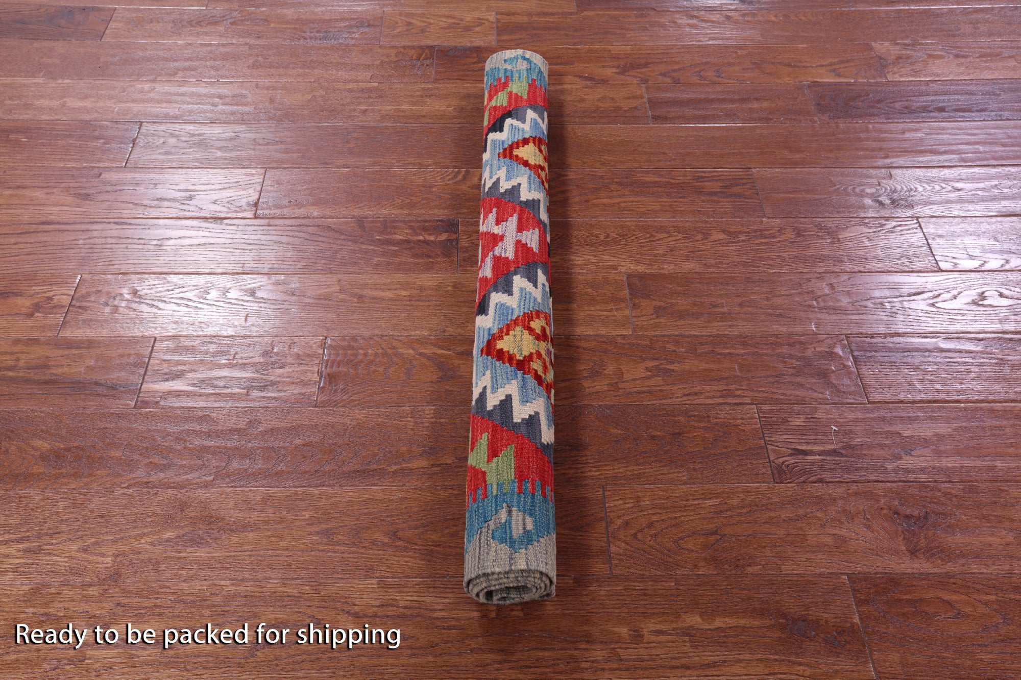 Reversible Kilim Flat Weave Wool On Wool Rug - 3' 5" X 5' 1" - Golden Nile