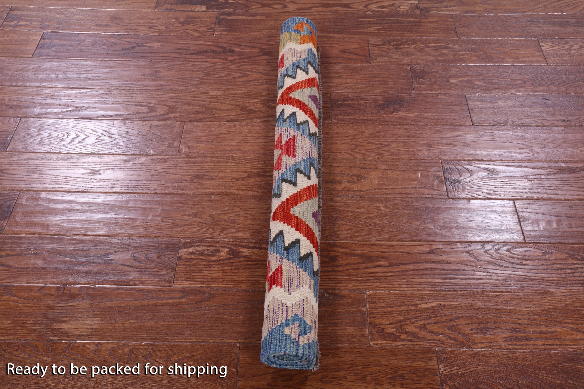Reversible Kilim Flat Weave Wool On Wool Rug - 3' 5" X 5' 2" - Golden Nile
