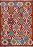 Reversible Kilim Flat Weave Wool On Wool Rug - 3' 6" X 4' 10" - Golden Nile