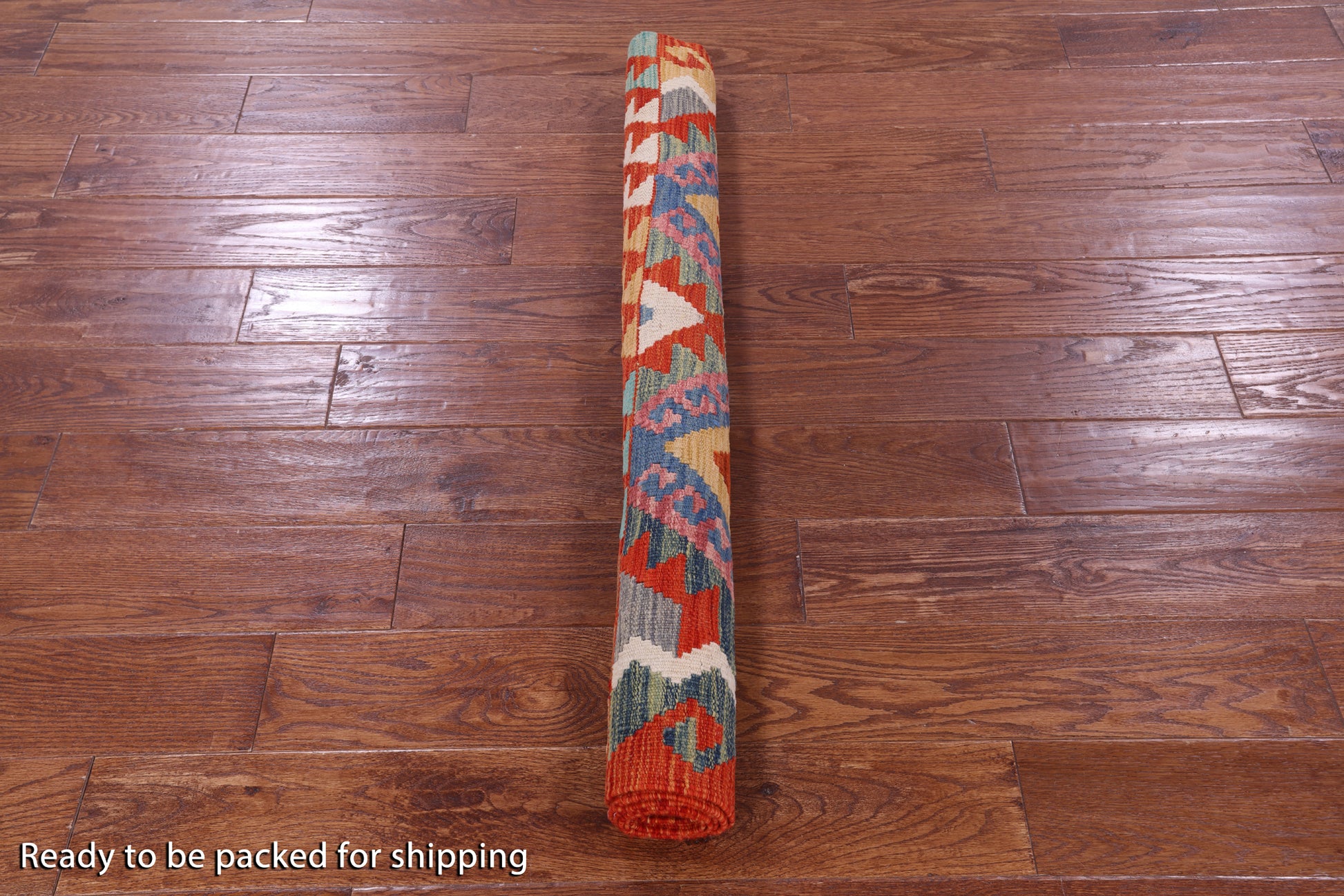 Reversible Kilim Flat Weave Wool On Wool Rug - 3' 6" X 5' 1" - Golden Nile