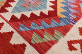 Reversible Kilim Flat Weave Wool On Wool Rug - 3' 5" X 4' 11" - Golden Nile