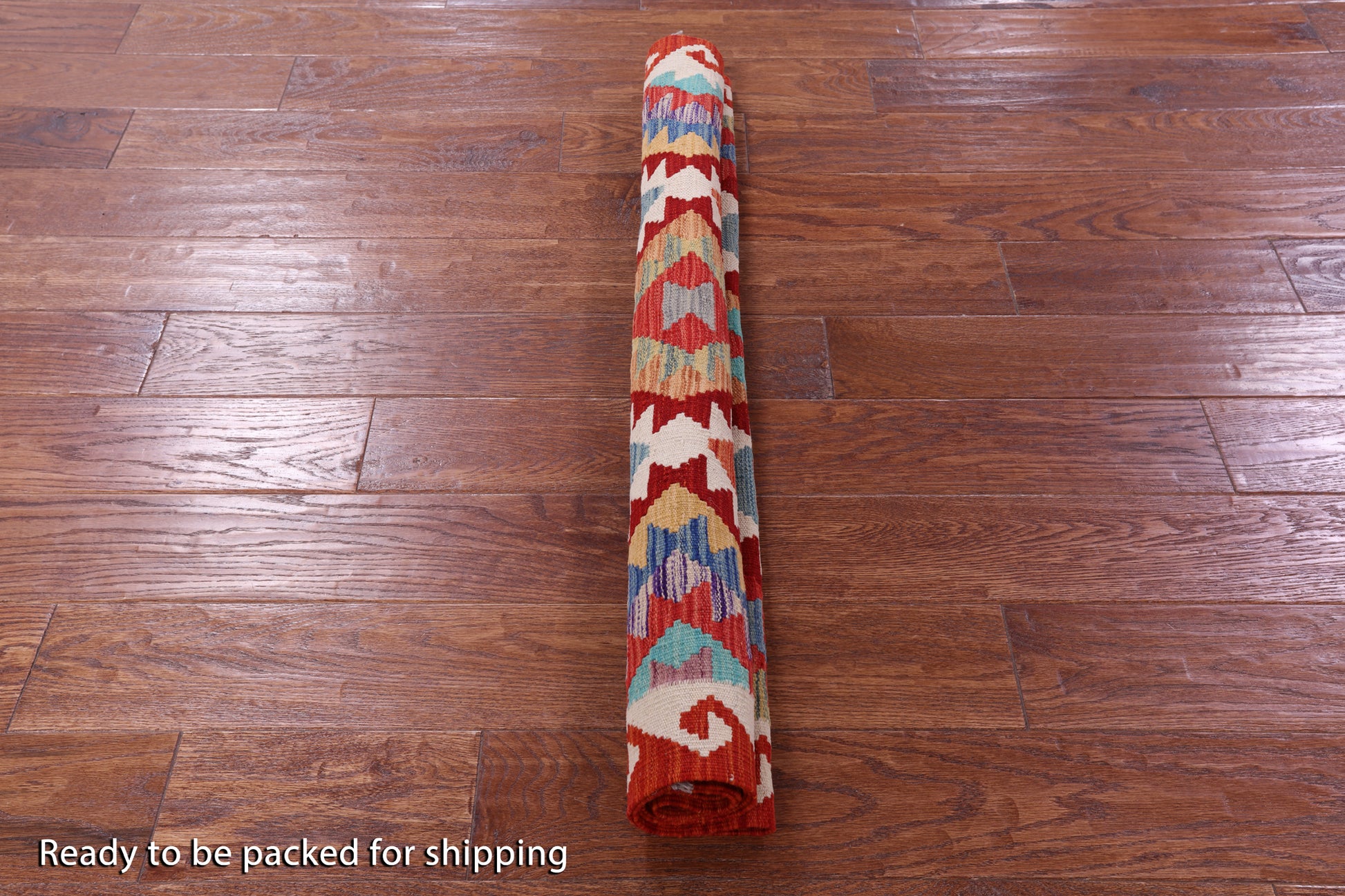 Reversible Kilim Flat Weave Wool On Wool Rug - 3' 5" X 4' 11" - Golden Nile