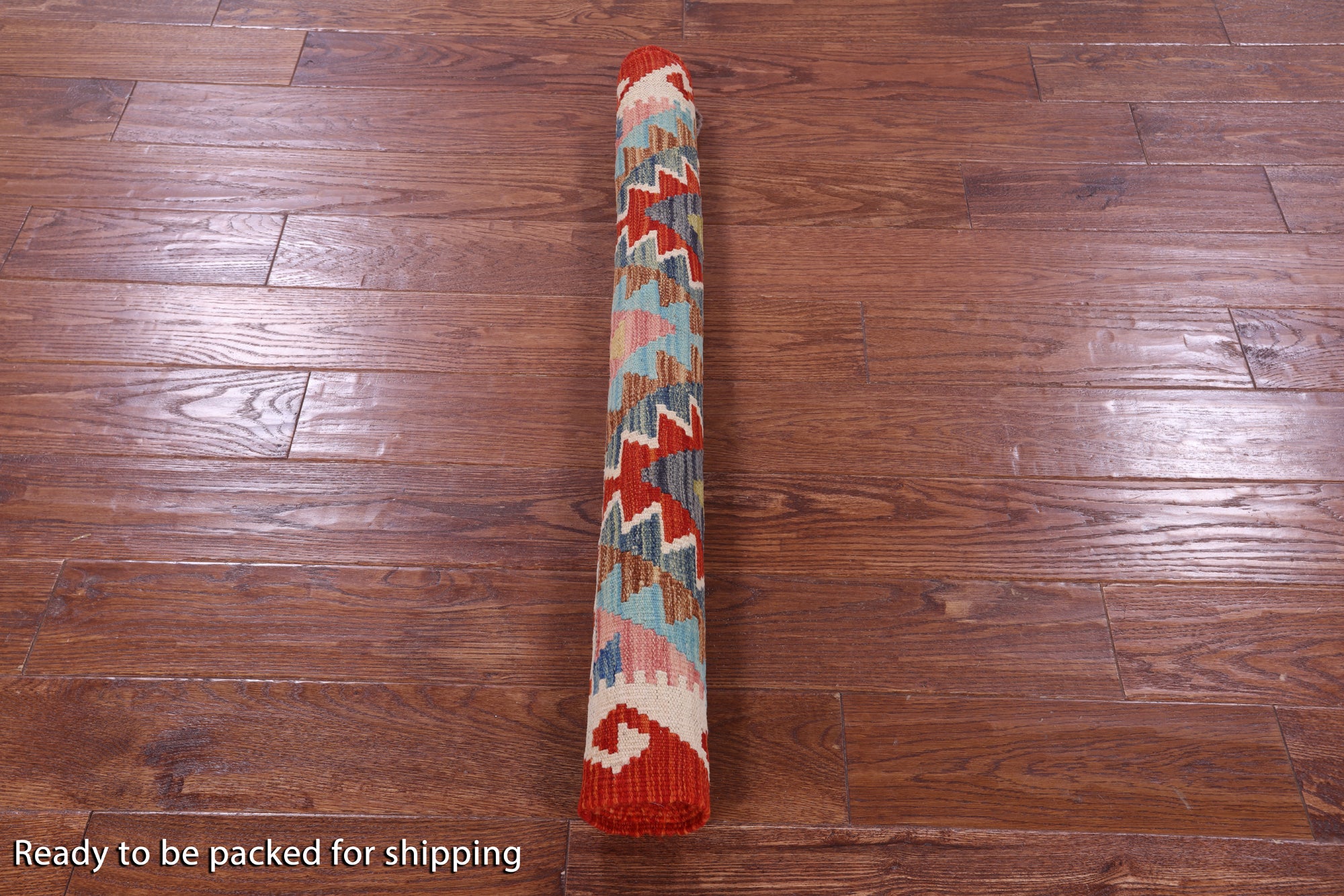 Reversible Kilim Flat Weave Wool On Wool Rug - 3' 4" X 4' 9" - Golden Nile