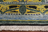 William Morris Handmade Wool Runner Rug - 2' 7" X 9' 9" - Golden Nile