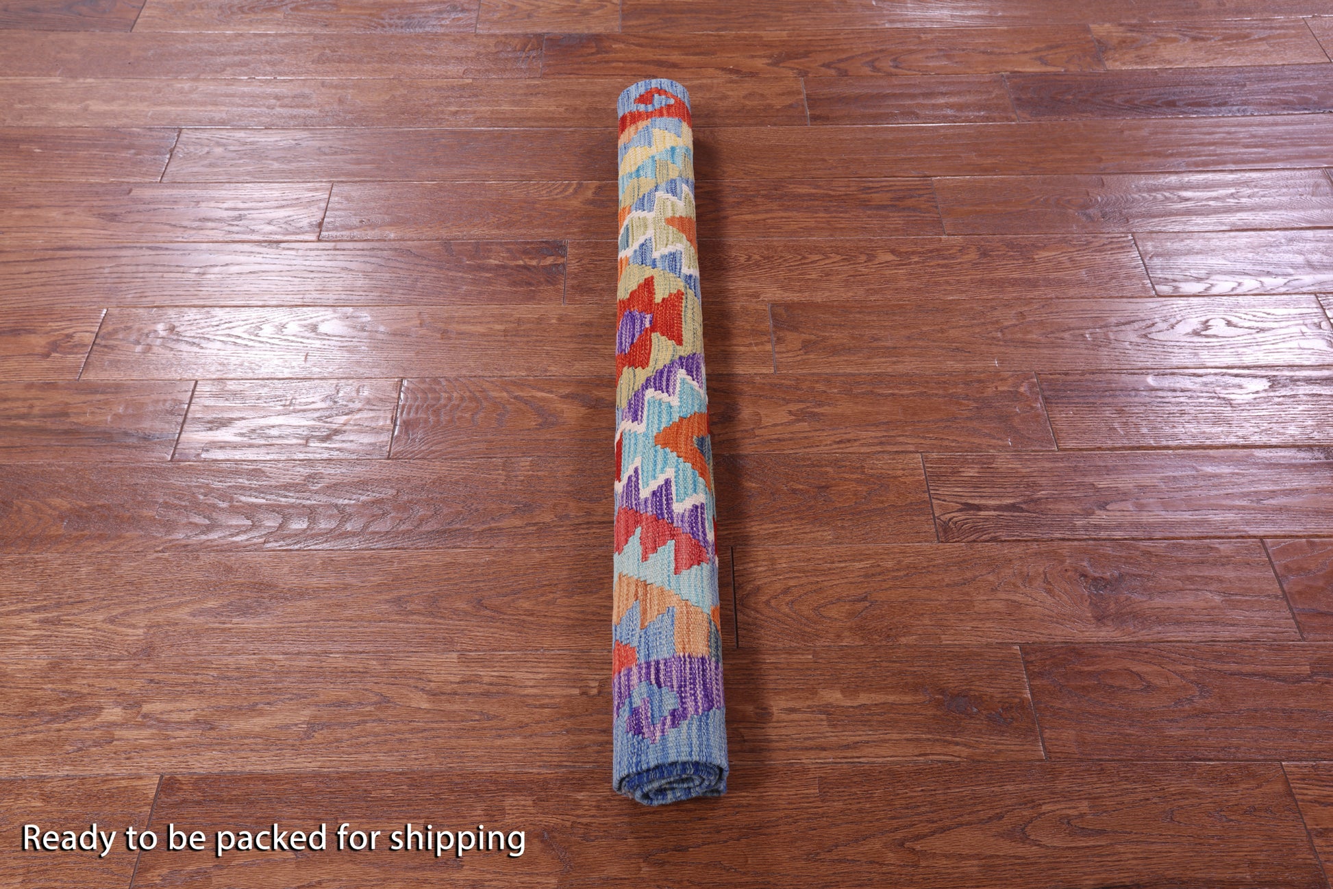 Reversible Kilim Flat Weave Wool On Wool Rug - 3' 5" X 4' 9" - Golden Nile