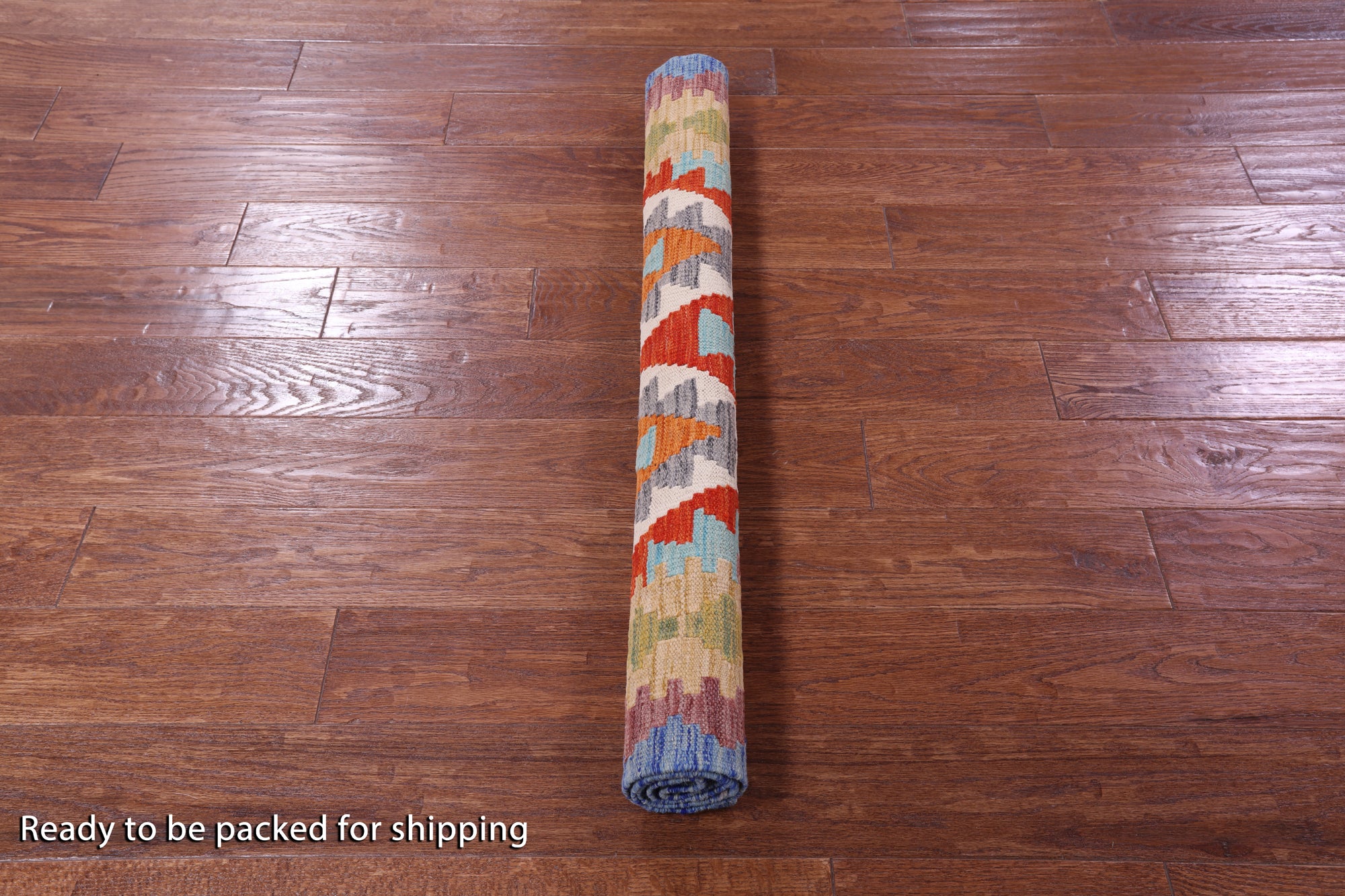 Reversible Kilim Flat Weave Wool On Wool Rug - 3' 5" X 5' 0" - Golden Nile