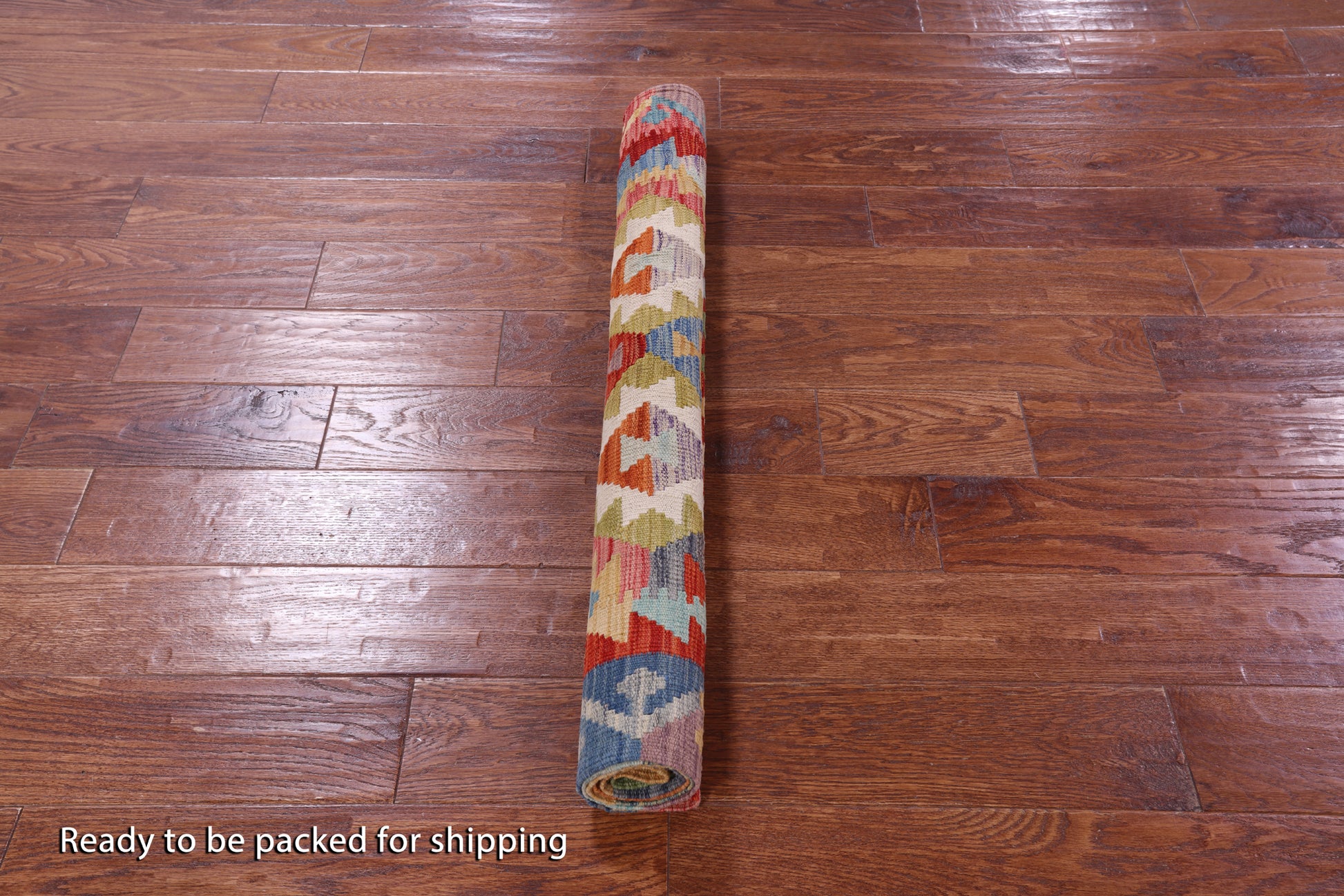Reversible Kilim Flat Weave Wool On Wool Rug - 3' 3" X 4' 11" - Golden Nile