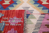 Reversible Kilim Flat Weave Wool On Wool Rug - 3' 3" X 4' 11" - Golden Nile