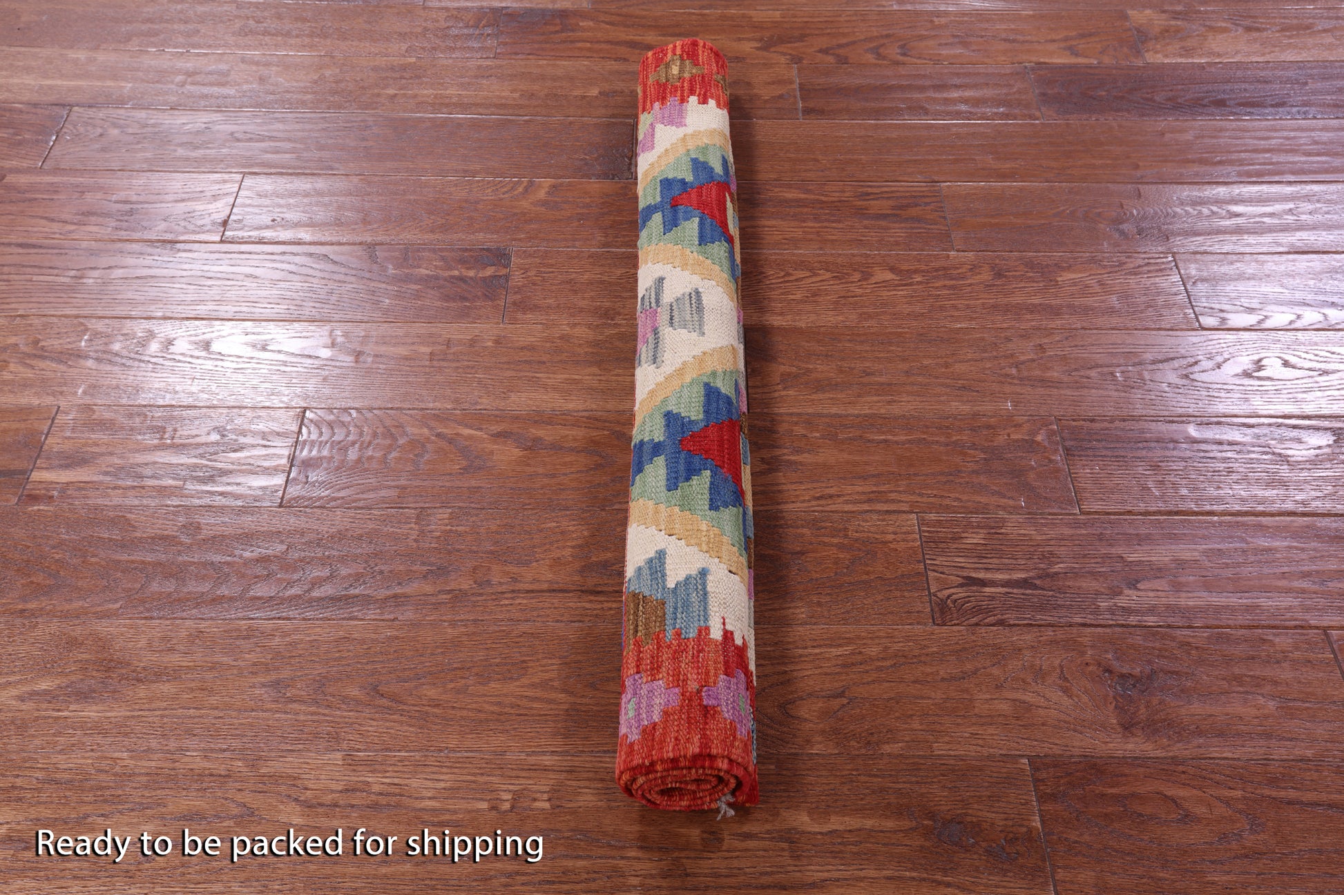 Reversible Kilim Flat Weave Wool On Wool Rug - 3' 3" X 4' 11" - Golden Nile