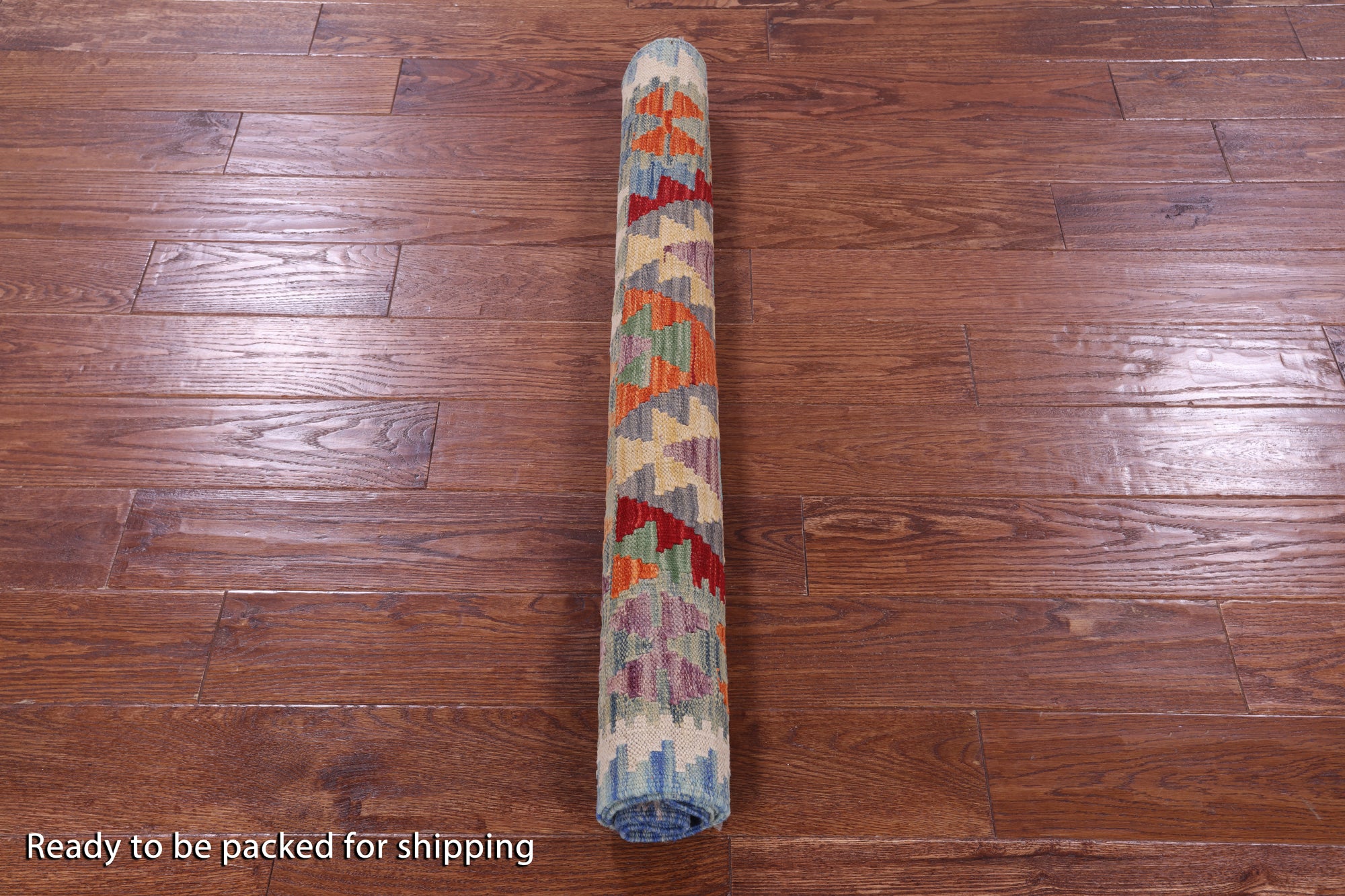 Reversible Kilim Flat Weave Wool On Wool Rug - 3' 5" X 5' 3" - Golden Nile