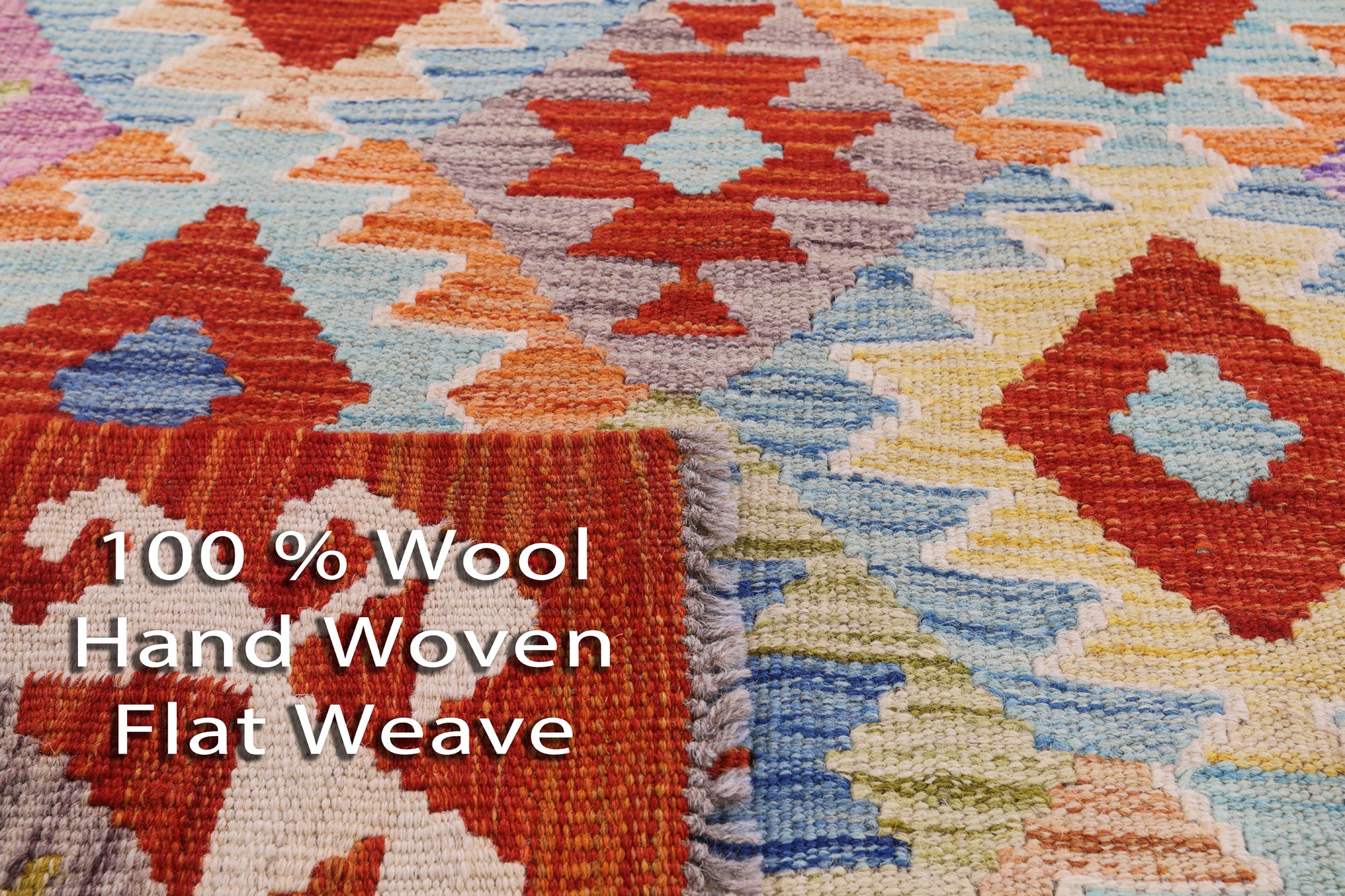 Reversible Kilim Flat Weave Wool On Wool Runner Rug - 2' 7" X 6' 7" - Golden Nile