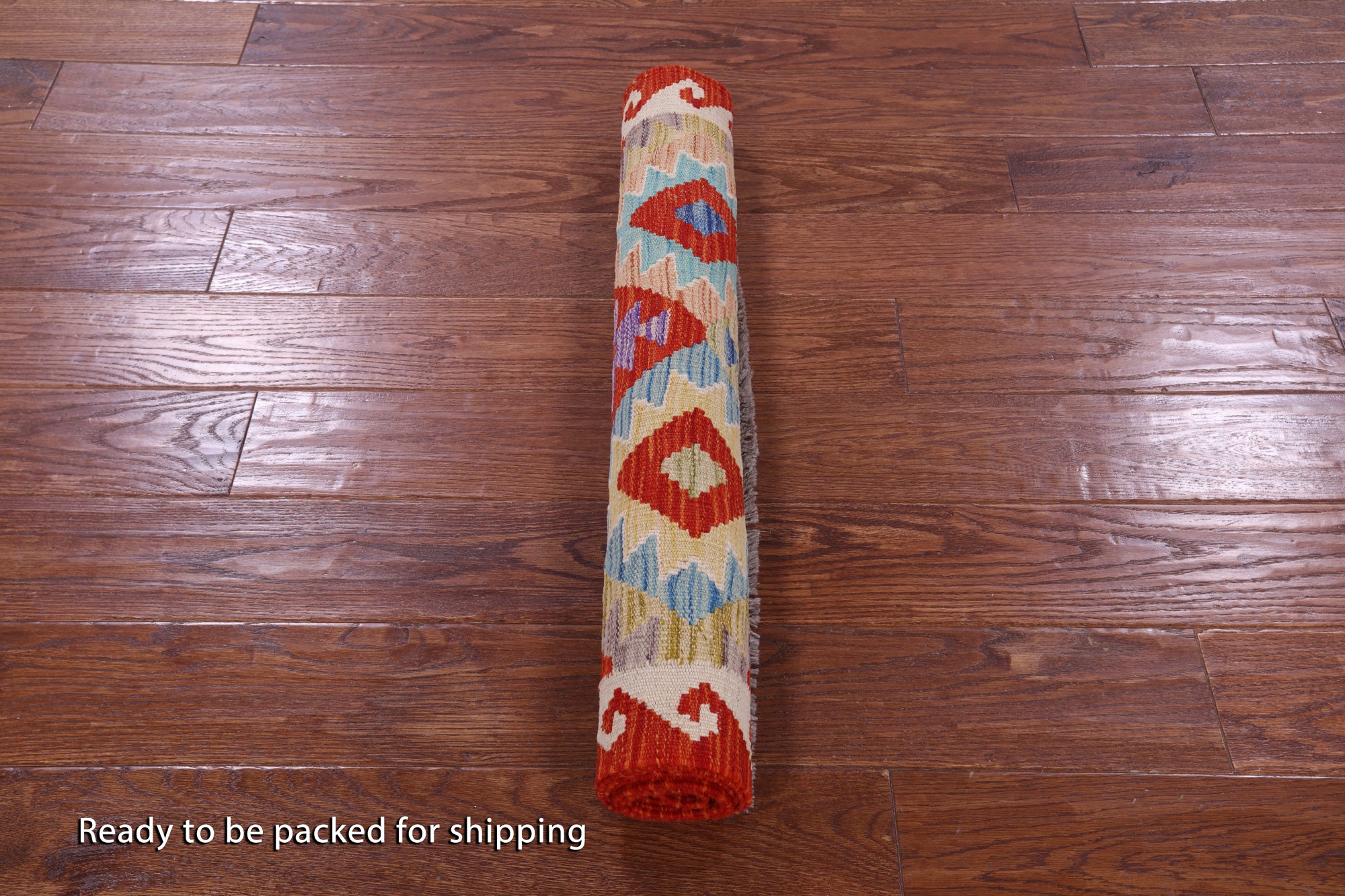 Reversible Kilim Flat Weave Wool On Wool Runner Rug - 2' 7" X 6' 7" - Golden Nile