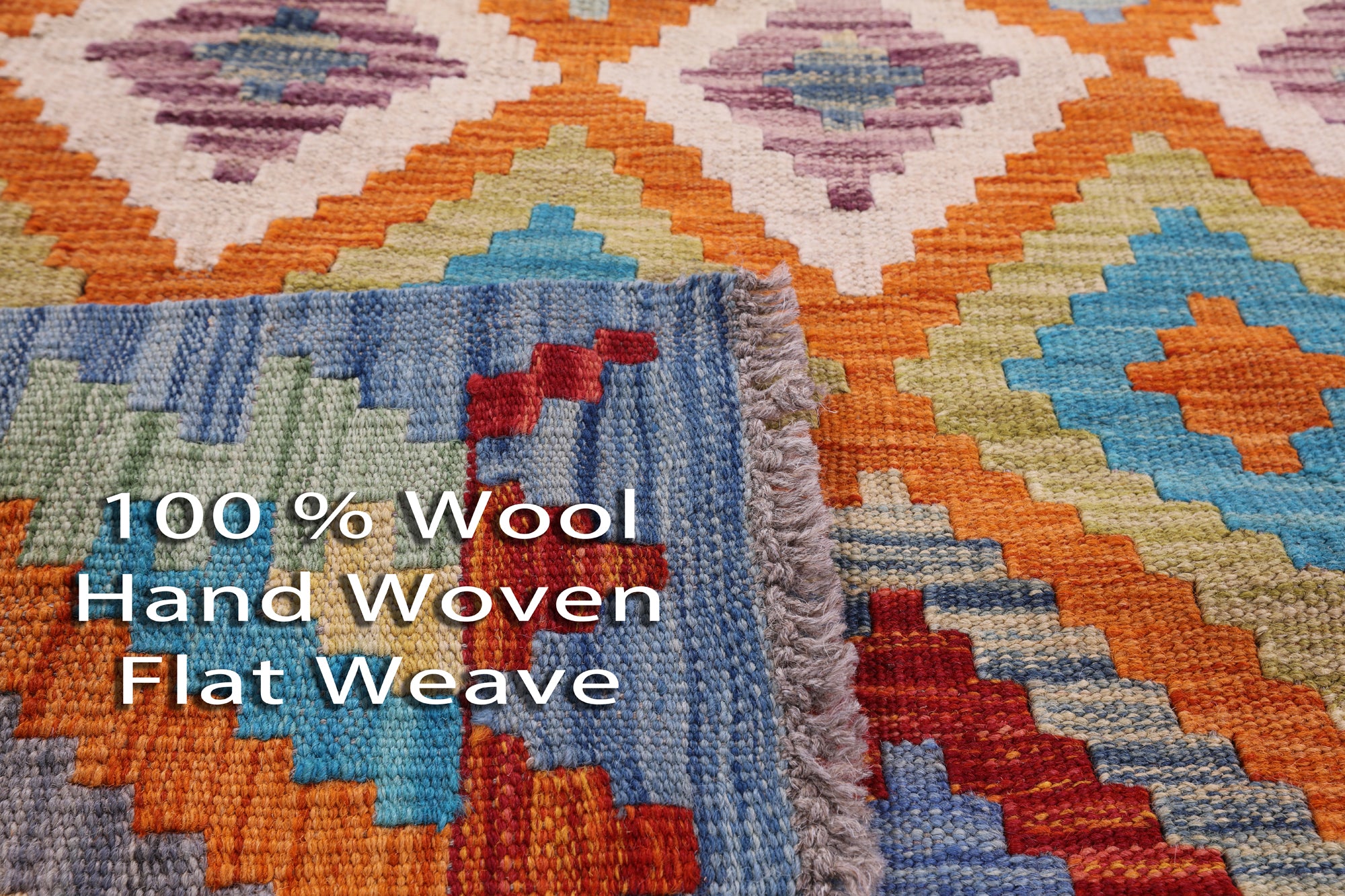 Reversible Kilim Flat Weave Wool On Wool Runner Rug - 2' 9" X 6' 9" - Golden Nile