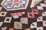 Reversible Kilim Flat Weave Wool On Wool Rug - 6' 3" X 6' 7" - Golden Nile