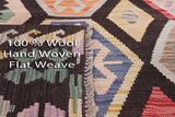 Reversible Kilim Flat Weave Wool On Wool Rug - 6' 3" X 6' 7" - Golden Nile