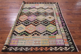 Reversible Kilim Flat Weave Wool On Wool Rug - 6' 2" X 6' 8" - Golden Nile