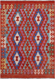 Reversible Kilim Flat Weave Wool On Wool Rug - 4' 5" X 6' 2" - Golden Nile