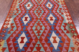 Reversible Kilim Flat Weave Wool On Wool Rug - 4' 5" X 6' 2" - Golden Nile