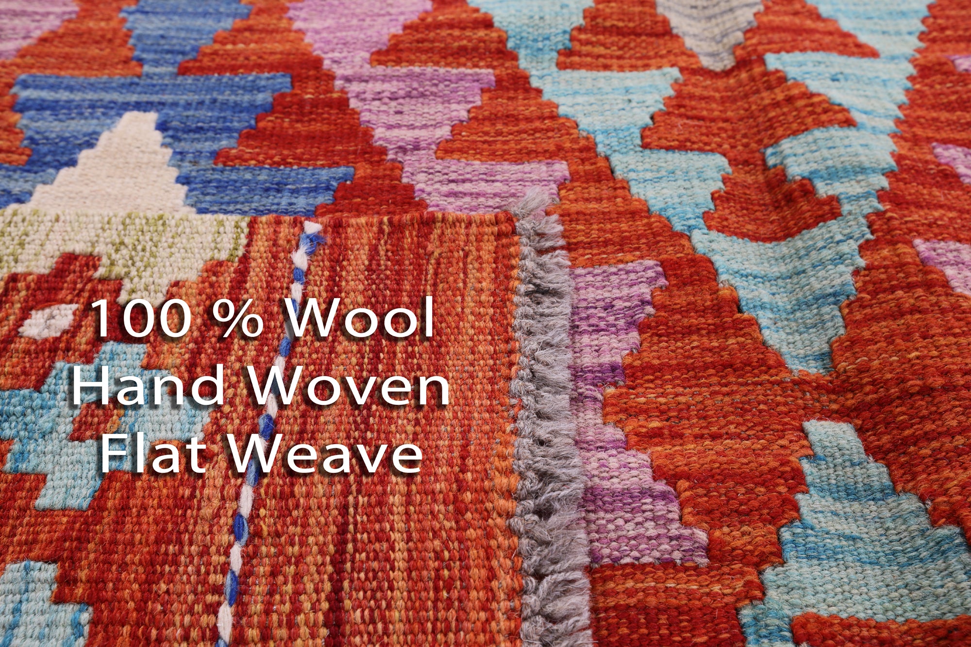 Reversible Kilim Flat Weave Wool On Wool Rug - 4' 5" X 6' 2" - Golden Nile