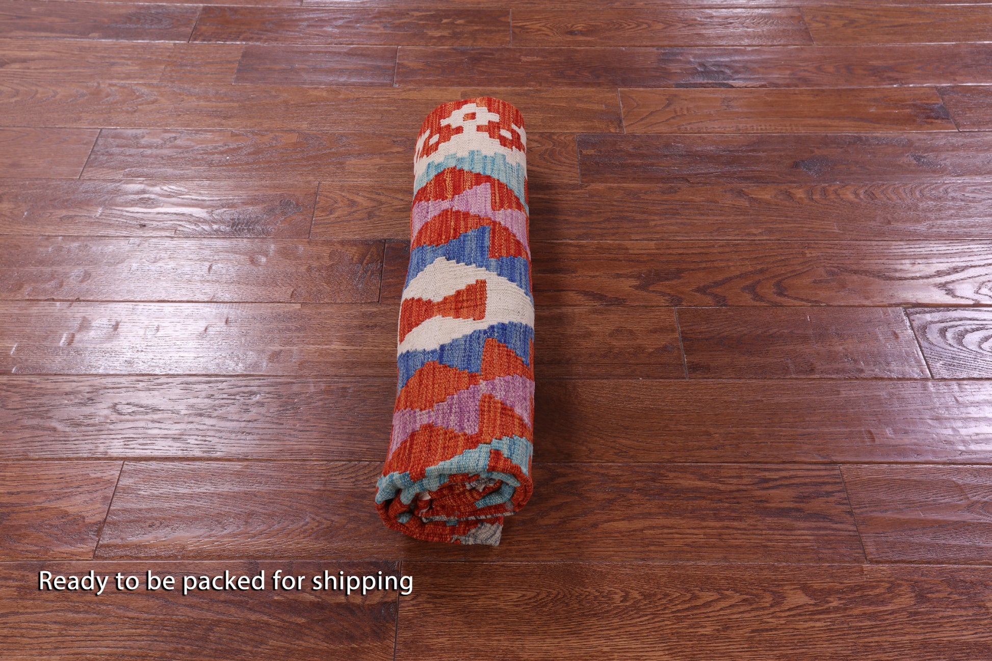 Reversible Kilim Flat Weave Wool On Wool Rug - 4' 5" X 6' 2" - Golden Nile