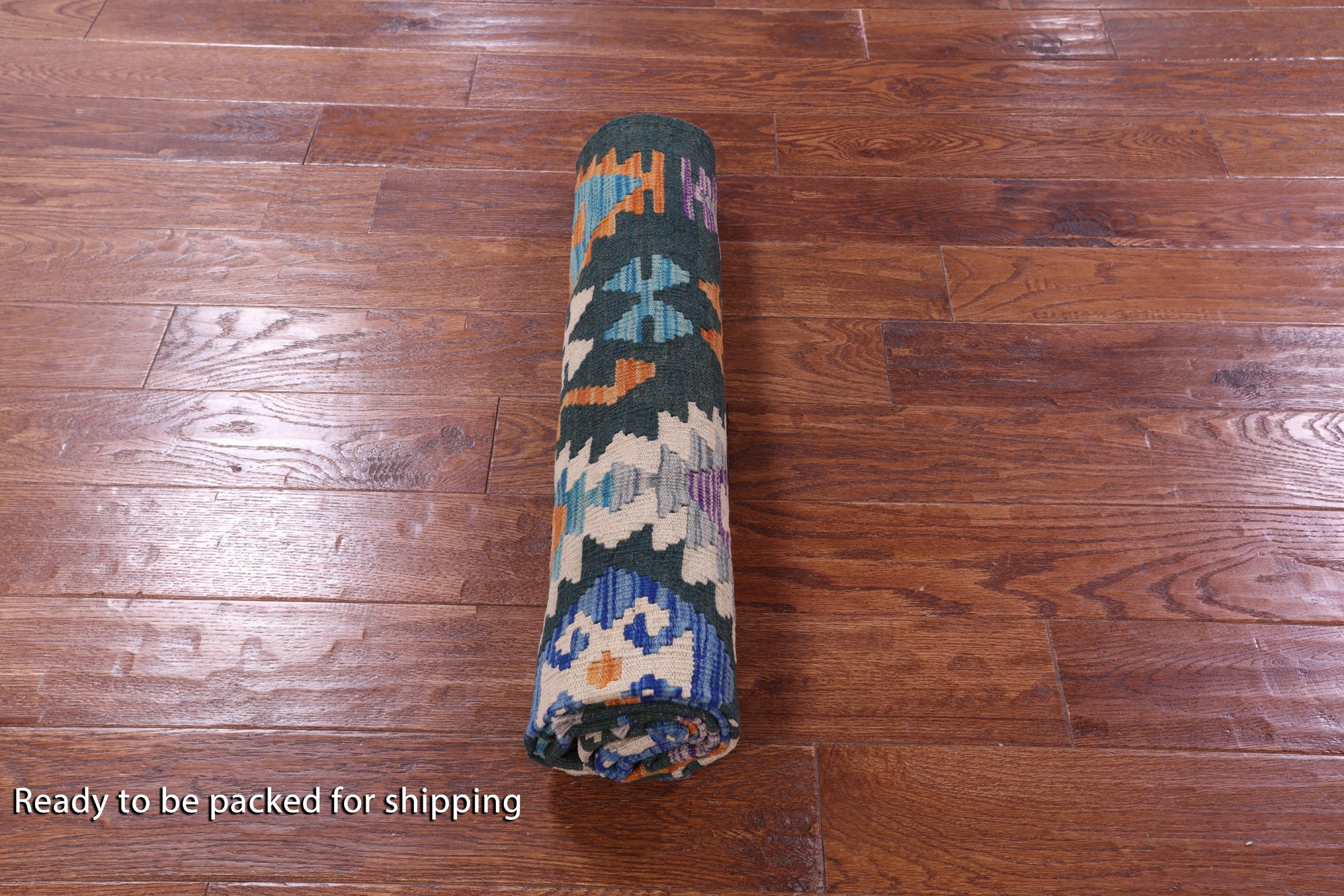 Reversible Kilim Flat Weave Wool On Wool Rug - 4' 11" X 6' 5" - Golden Nile