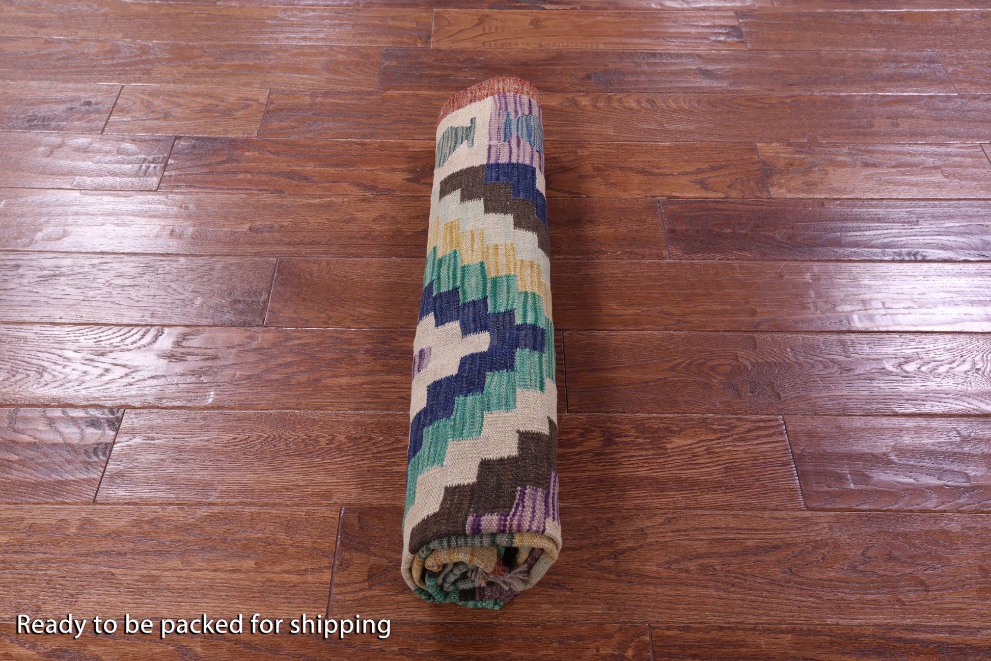 Reversible Kilim Flat Weave Wool On Wool Rug - 4' 10" X 6' 8" - Golden Nile