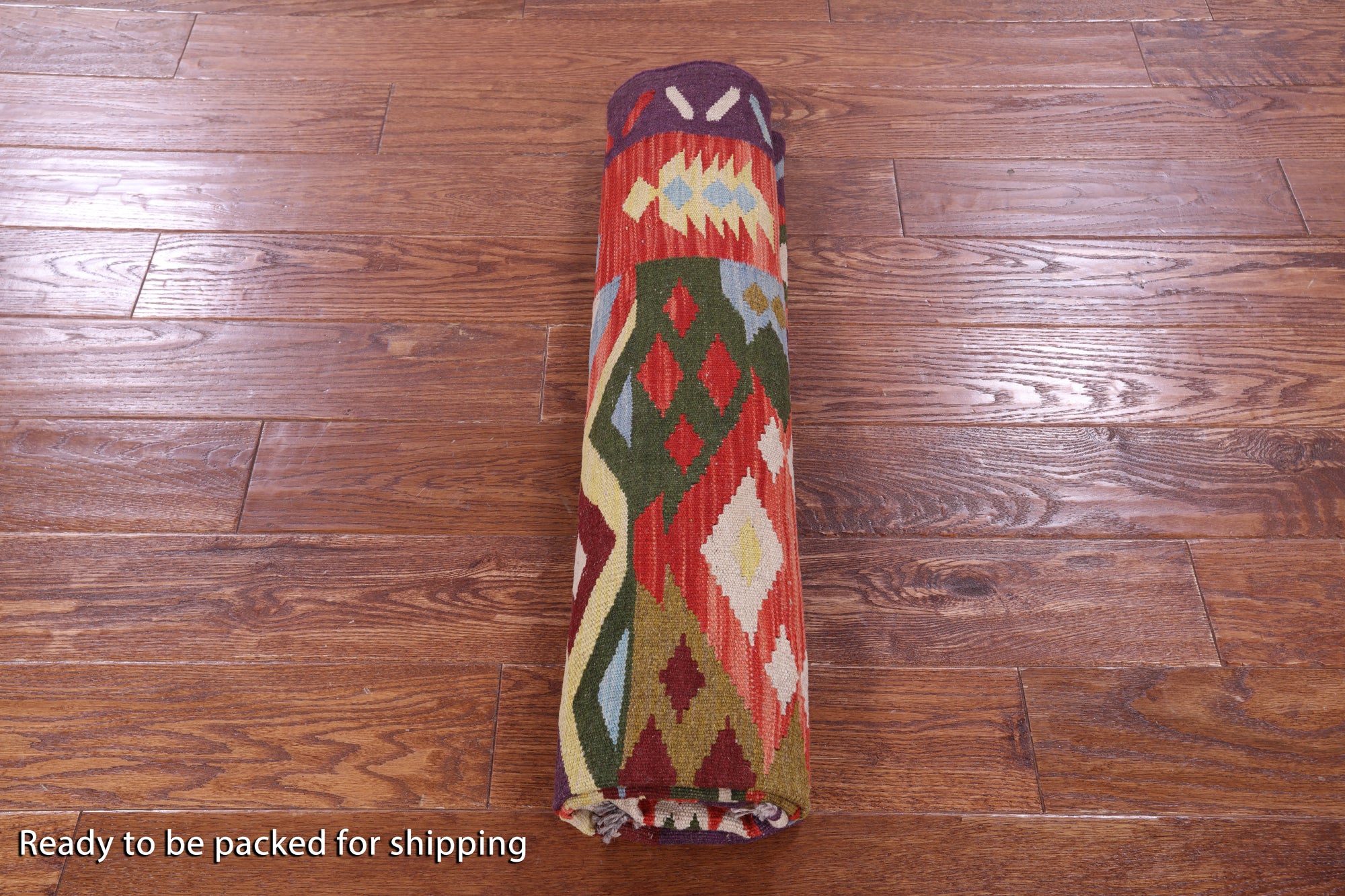Reversible Kilim Flat Weave Wool On Wool Rug - 5' 4" X 6' 5" - Golden Nile