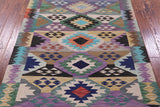 Reversible Kilim Flat Weave Wool On Wool Rug - 4' 9" X 6' 8" - Golden Nile