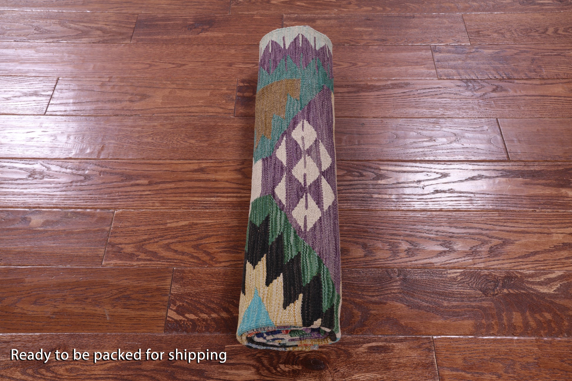 Reversible Kilim Flat Weave Wool On Wool Rug - 4' 9" X 6' 8" - Golden Nile