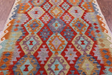 Reversible Kilim Flat Weave Wool On Wool Rug - 4' 10" X 6' 1" - Golden Nile