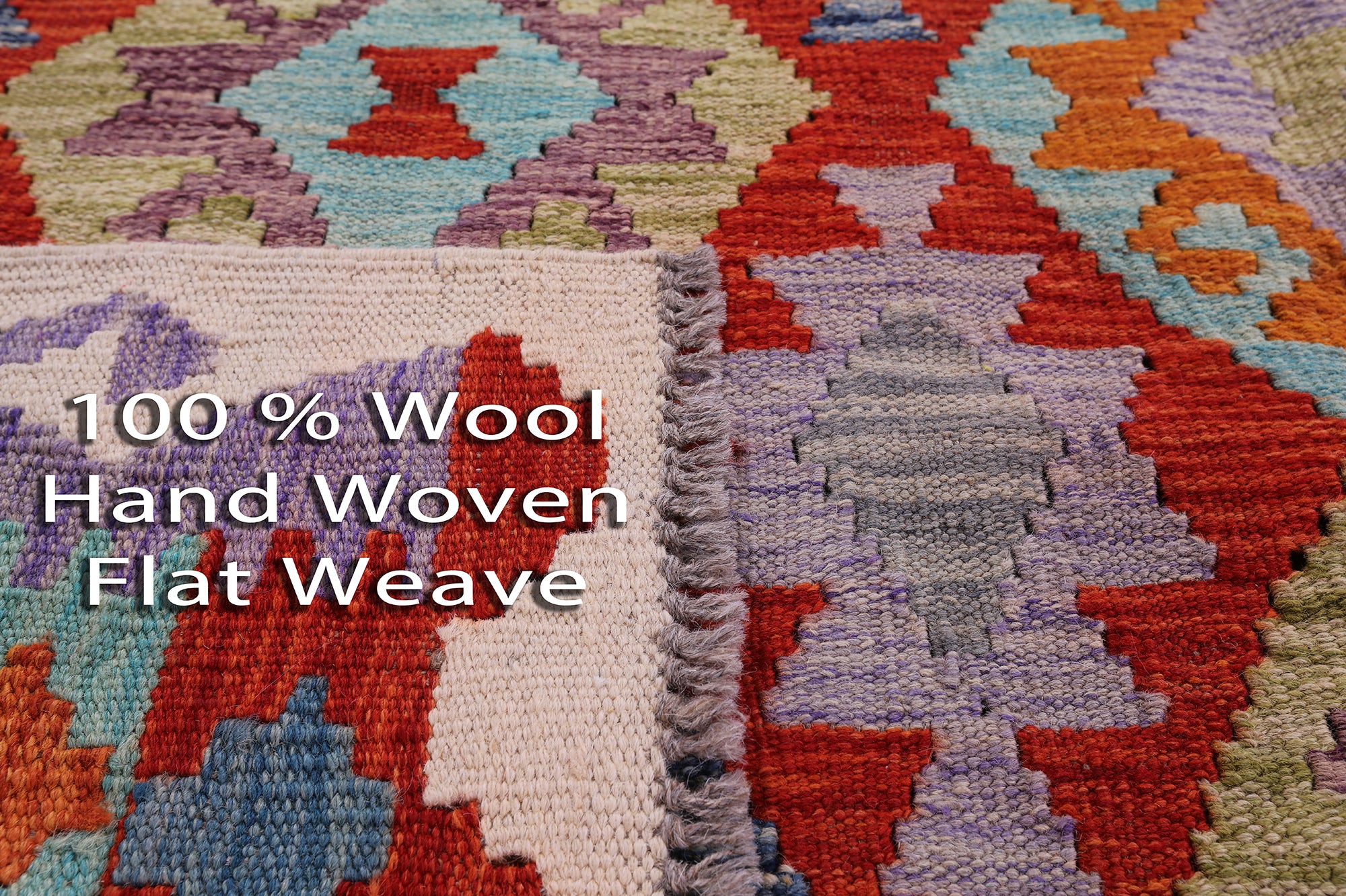 Reversible Kilim Flat Weave Wool On Wool Rug - 4' 10" X 6' 1" - Golden Nile