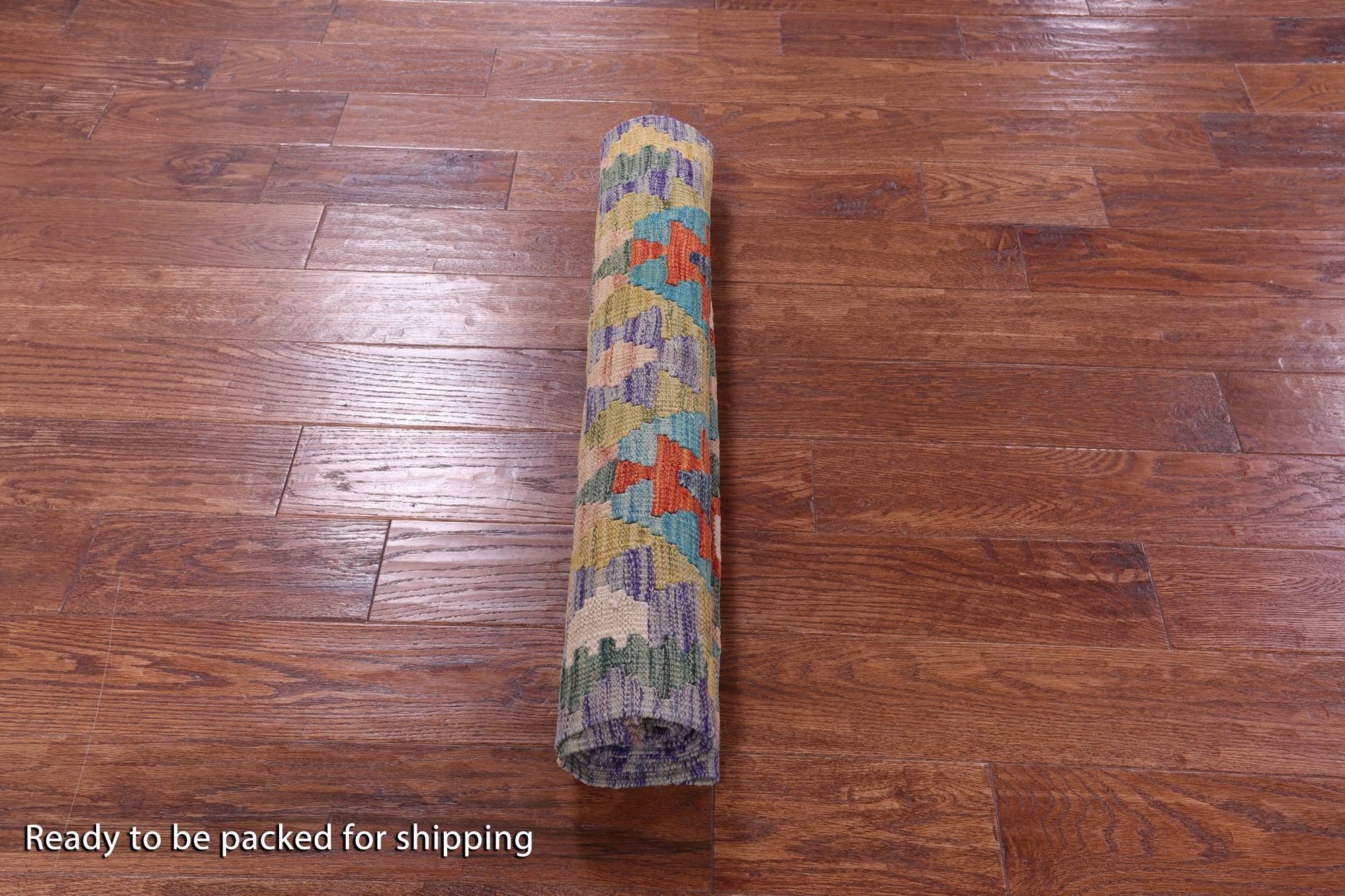 Reversible Kilim Flat Weave Wool On Wool Runner Rug - 2' 9" X 9' 6" - Golden Nile