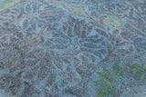 Blue Overdyed Full Pile Handmade Wool Runner Rug - 2' 7" X 6' 4" - Golden Nile