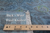 Blue Overdyed Full Pile Handmade Wool Runner Rug - 2' 7" X 6' 4" - Golden Nile