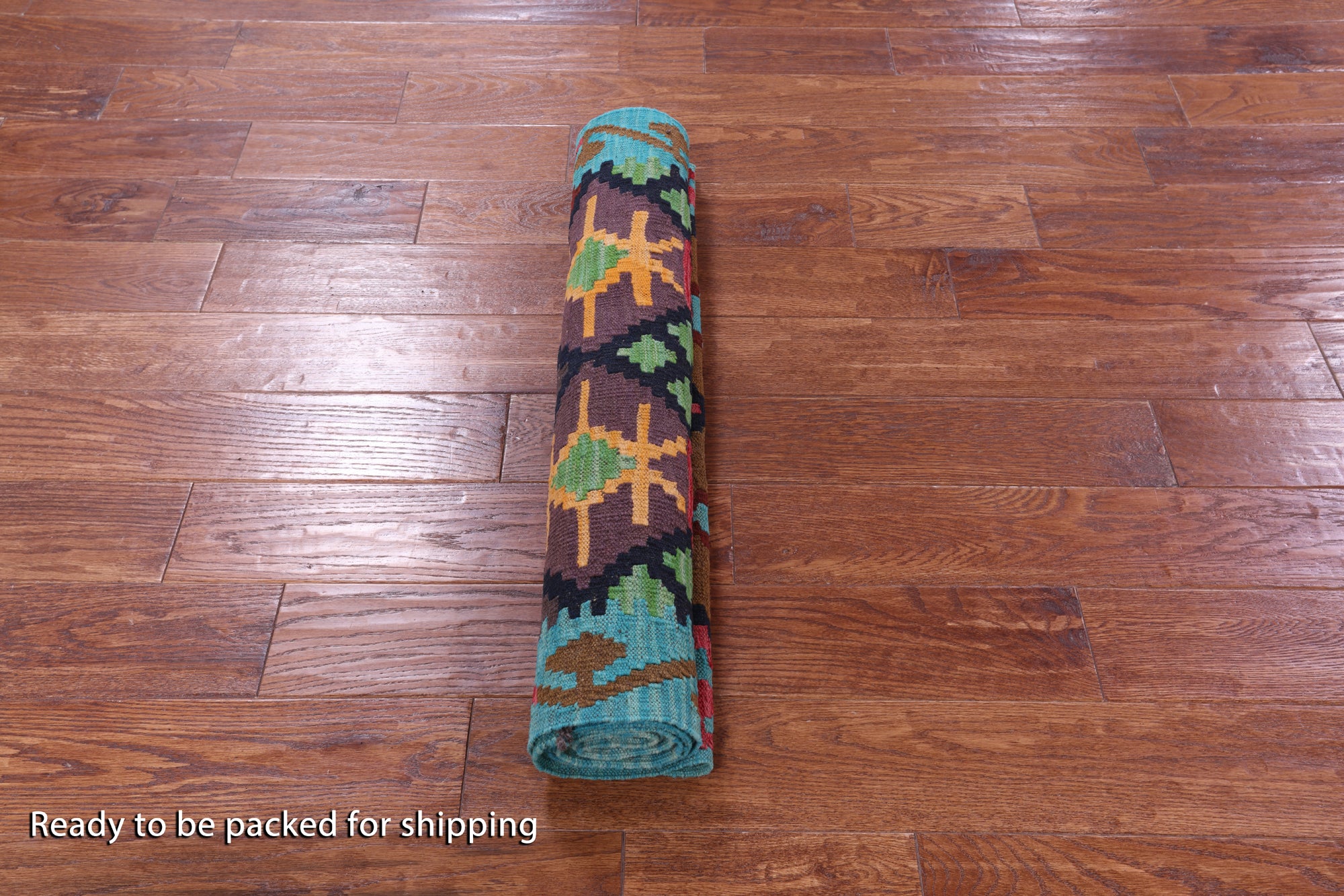 Reversible Kilim Flat Weave Wool On Wool Runner Rug - 2' 9" X 9' 11" - Golden Nile