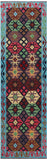 Reversible Kilim Flat Weave Wool On Wool Runner Rug - 2' 9" X 9' 11" - Golden Nile