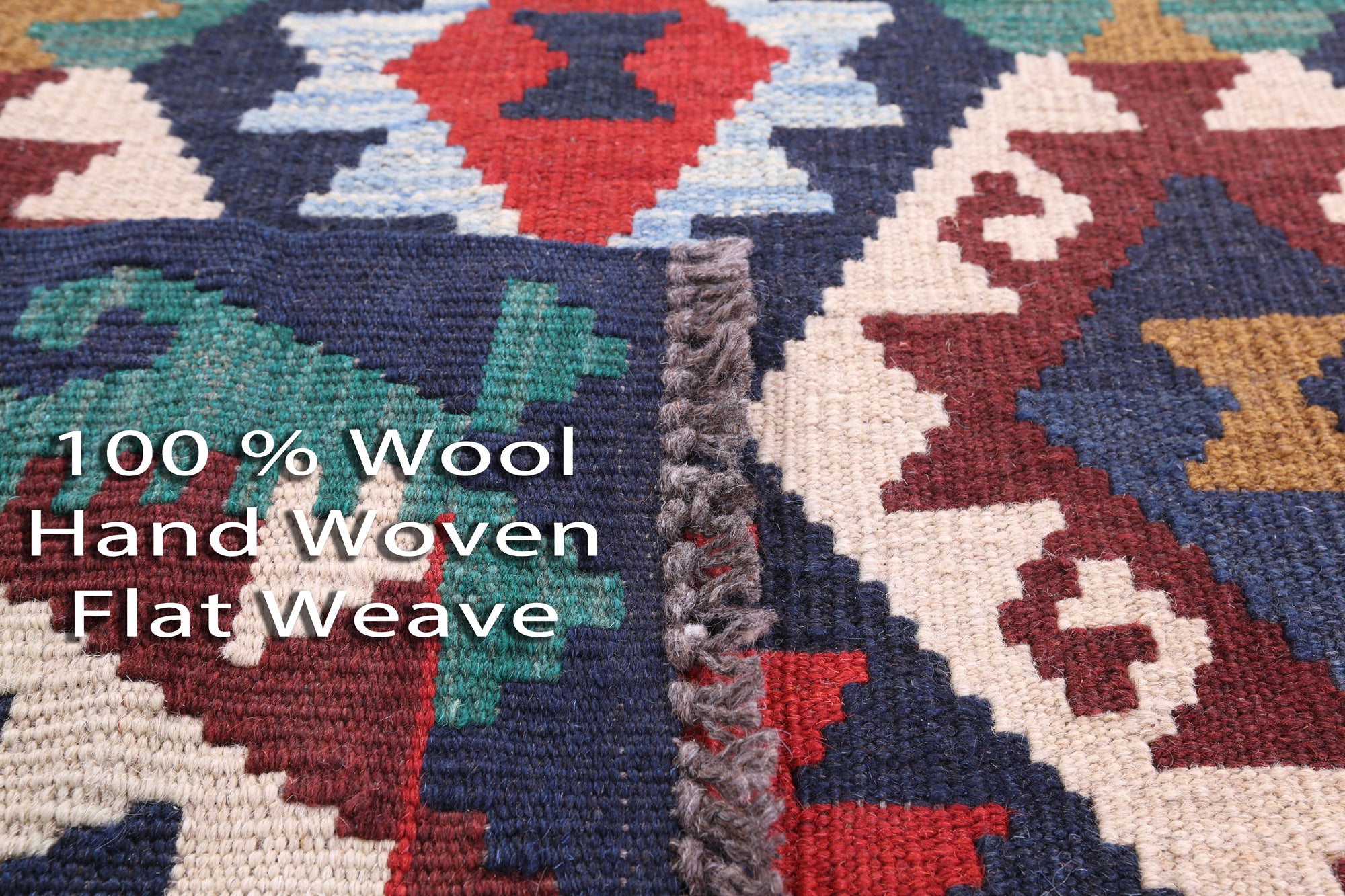Reversible Kilim Flat Weave Wool On Wool Runner Rug - 2' 11" X 10' 0" - Golden Nile